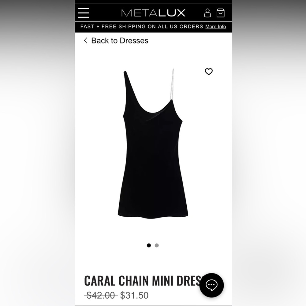 Felt & chain mini dress